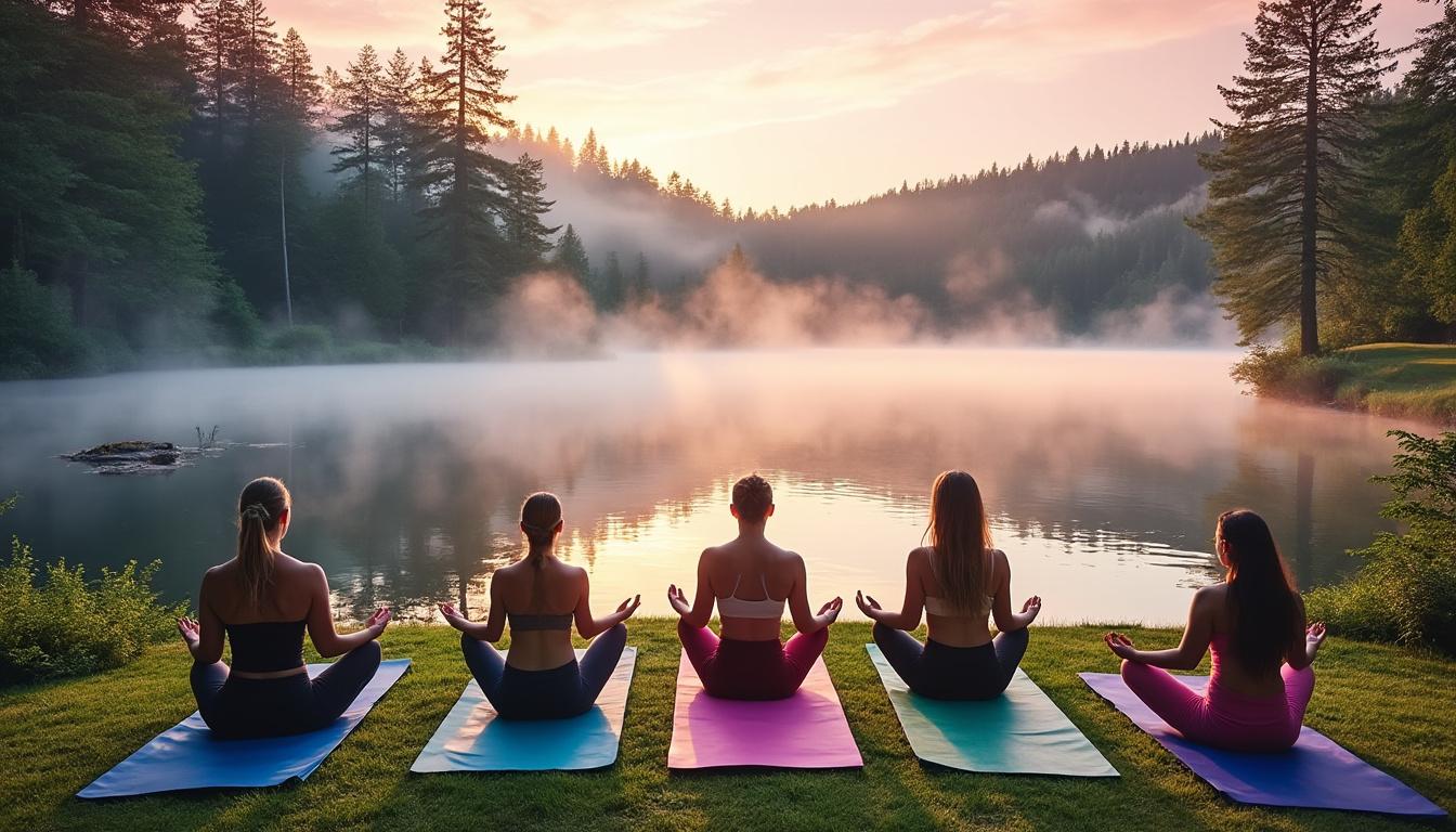 découvrez cinq postures de yoga ultra simples à réaliser face à un lac. profitez des bienfaits de la pratique tout en vous connectant à la nature et en apaisant votre esprit. idéal pour les débutants et les amoureux des paysages sereins.