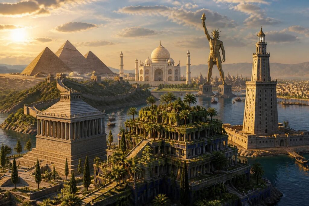 découvrez des photos époustouflantes des 7 merveilles du monde, des images qui captivent et inspirent les voyageurs du monde entier.