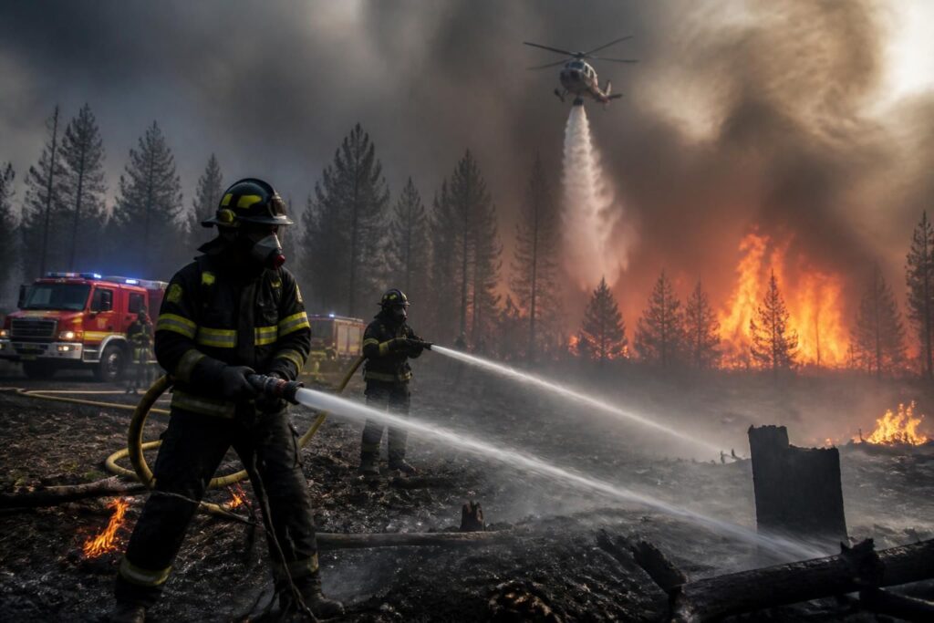 découvrez comment les équipes de secours combattent les incendies dévastateurs avec courage et stratégie dans 'rescue ops wildfire'.