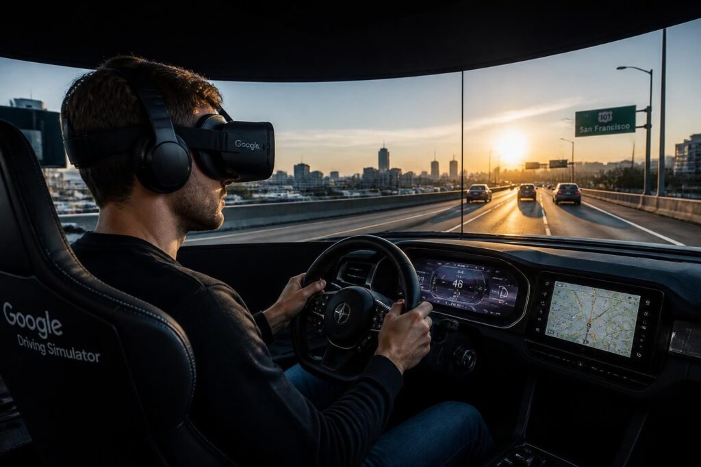 plongez au cœur de l'action avec google driving simulator, une expérience immersive conçue pour les amateurs de conduite virtuelle en quête de réalisme et de sensations fortes.