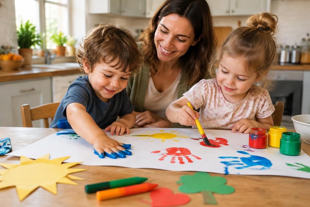 découvrez une activité manuelle facile et rapide pour les enfants de 2 à 5 ans : une idée créative et amusante à réaliser avec peu de matériel.